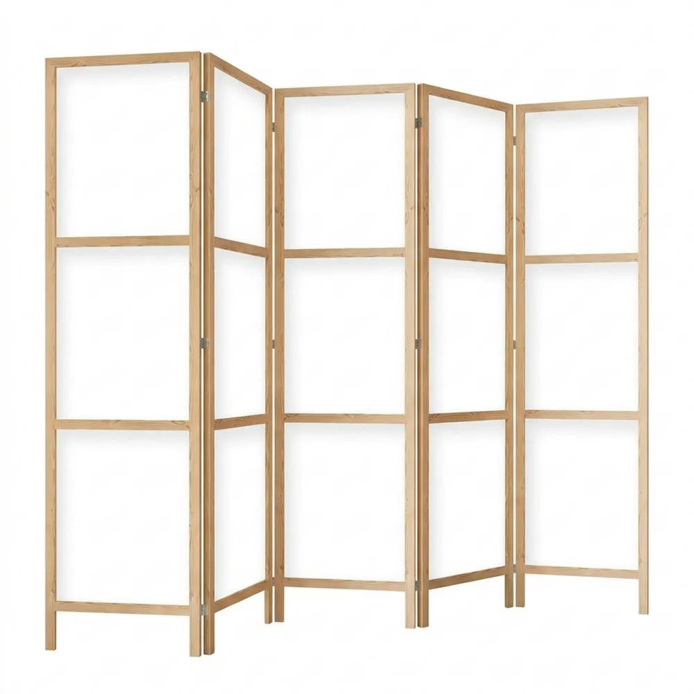 Orientalischer Holz-Raumteiler, 5-teilig, 225x172 cm