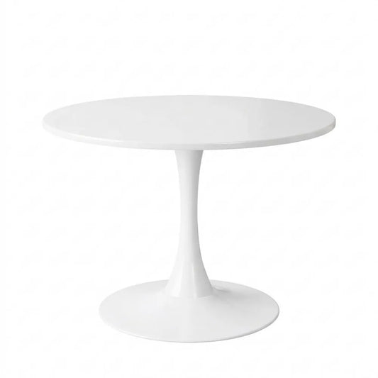 Runder Esstisch 80cm im Tulpendesign, für 2-4 Personen, vielseitig einsetzbar in Esszimmer, Wohnzimmer und Büro, Weiß
