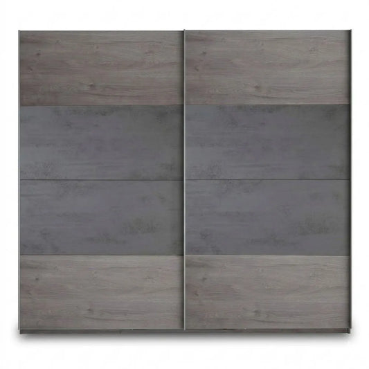 Eleganter Kleiderschrank 2-türig mit viel Stauraum in moderner Optik