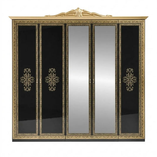 Kleiderschrank mit Spiegeltüren und großem Stauraum im Barockstil